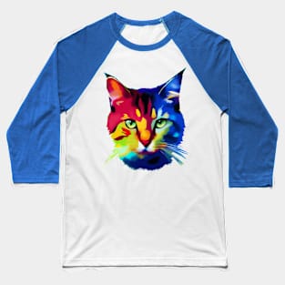 Watercolor cat painting ; animals Baseball T-Shirt